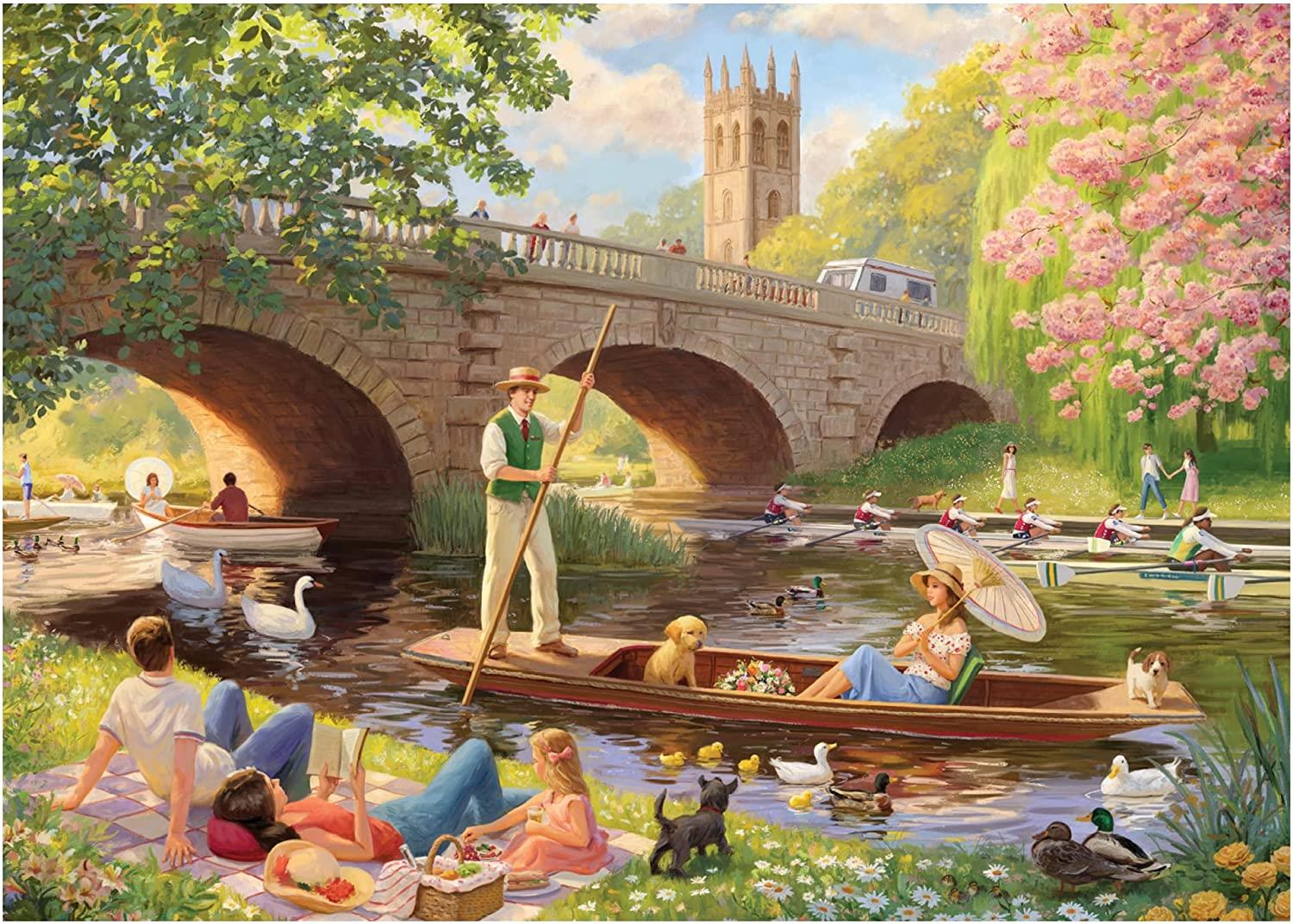 Falcon Deluxe Boating on the River Jigsaw Puzzle (1000 Pieces)