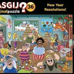 Wasgij Original 36 New Year Resolutions! Jigsaw Puzzle (1000 pieces)