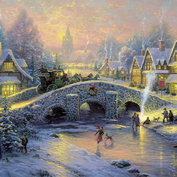Schmidt Kinkade Spirit of Christmas Winter Village Jigsaw Puzzle (1000 Pieces)