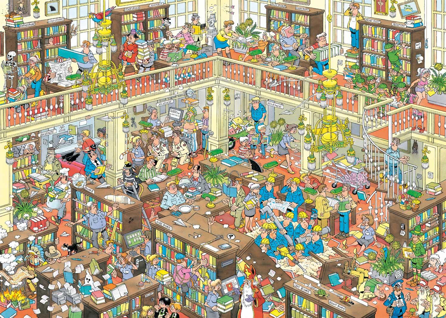 Jan van Haasteren The Library Jigsaw Puzzle (1000 Pieces)