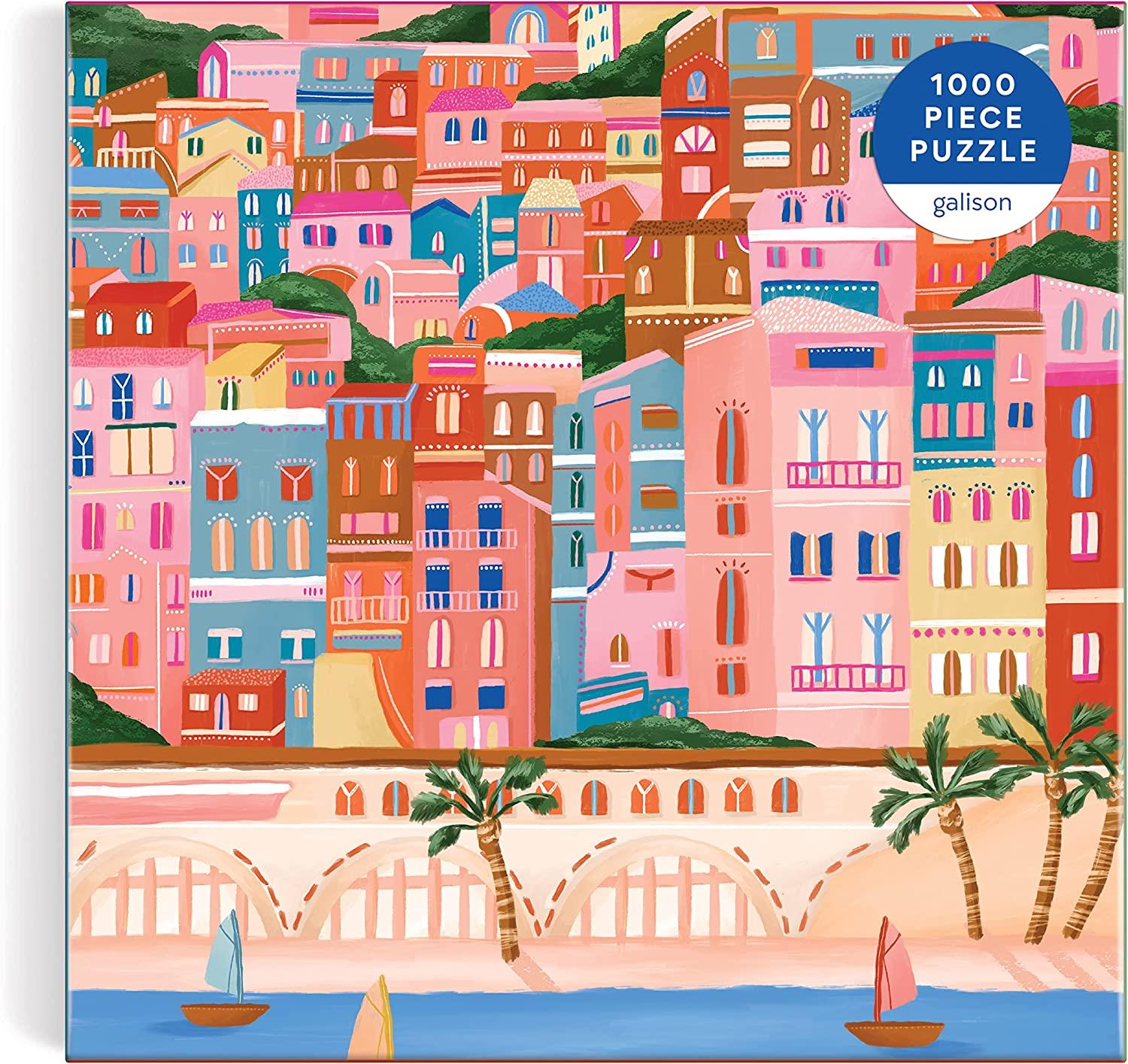 Galison-37612 Colors Of The French Riviera - 1000 Piece Puzzle In Square Box.p100508 Galison-37612 Colors Of The French Riviera - 1000 Piece Puzzle In Square Box.p100508