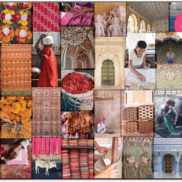 Galison Patterns of India Journey Through Colors, Textiles & the Vibrancy of Rajasthan Jigsaw Puzzle (1000 Pieces)