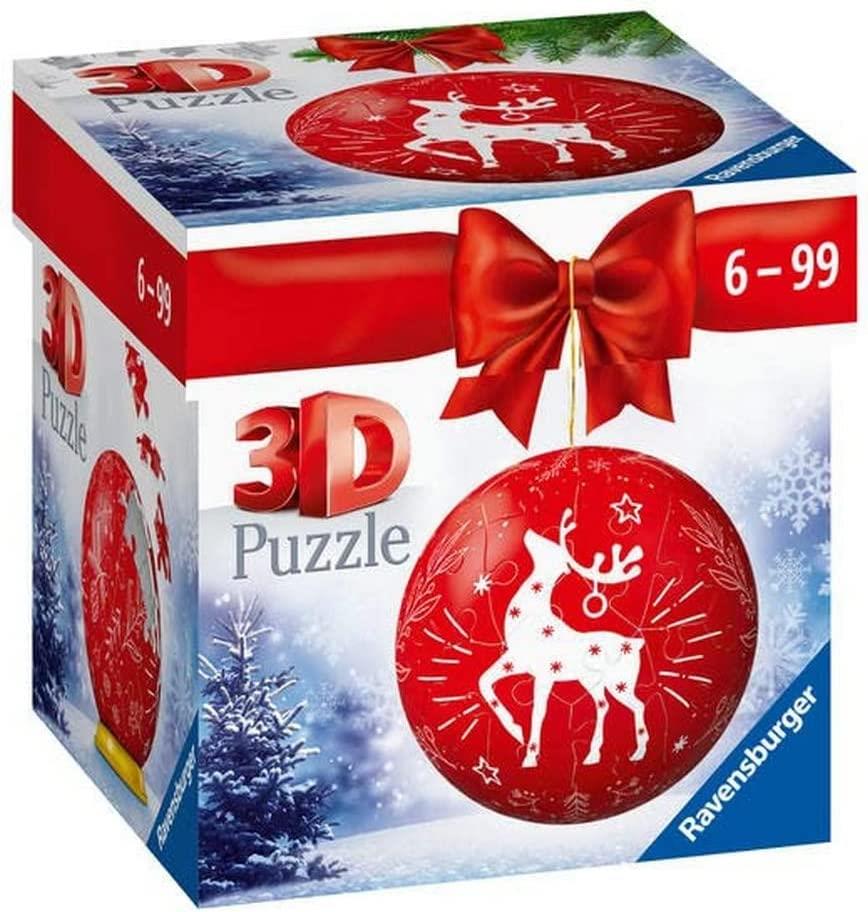 Ravensburger Red Reindeer Christmas Bauble 3D Puzzle-Ball (54 Pieces)