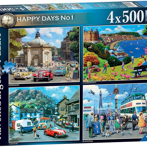 Ravensburger Happy Days No 1, Look North! Jigsaw Puzzle (4 x 500 Pieces)