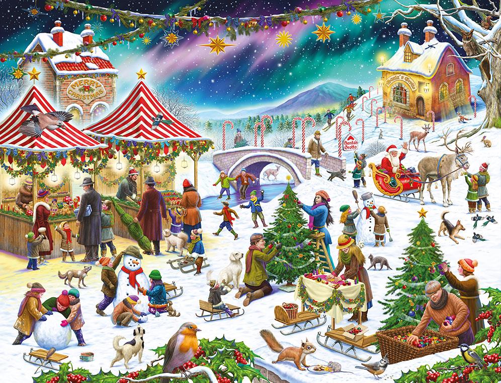 Christmas Village Fair Jigsaw Puzzle (1000 Pieces)