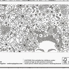 Galison Flowers In Your Hair, Andrea Pippins Panorama Colour-In Jigsaw Puzzle (1000 Pieces)