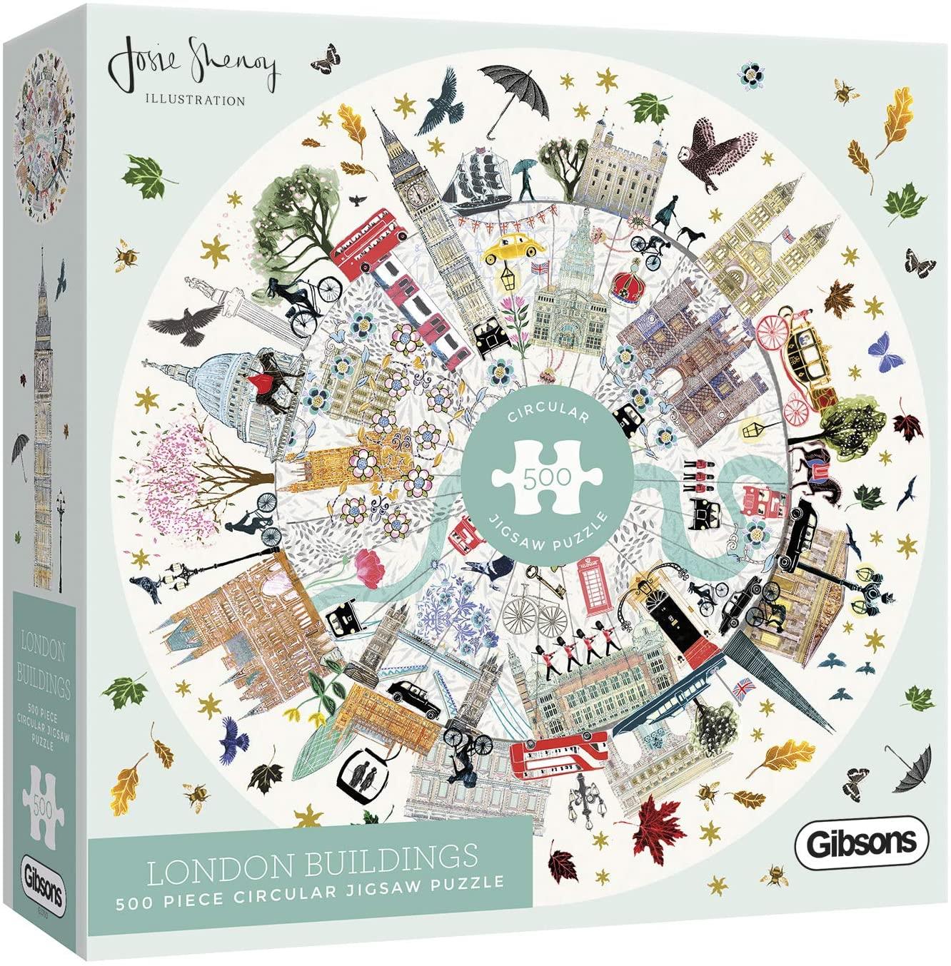 Gibsons London Buildings Circular Jigsaw Puzzle (500 Pieces)