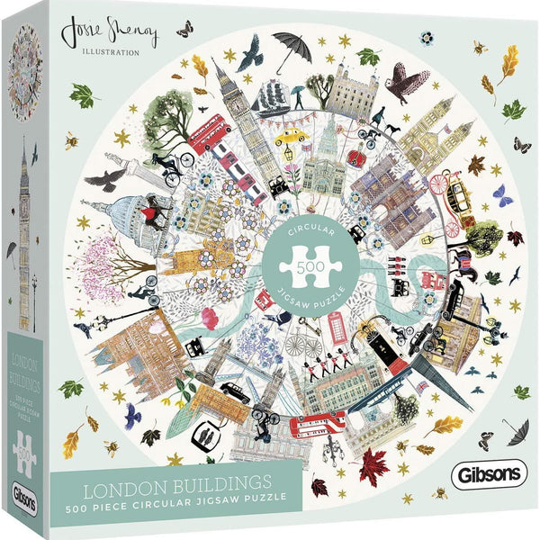 Gibsons London Buildings Circular Jigsaw Puzzle (500 Pieces)