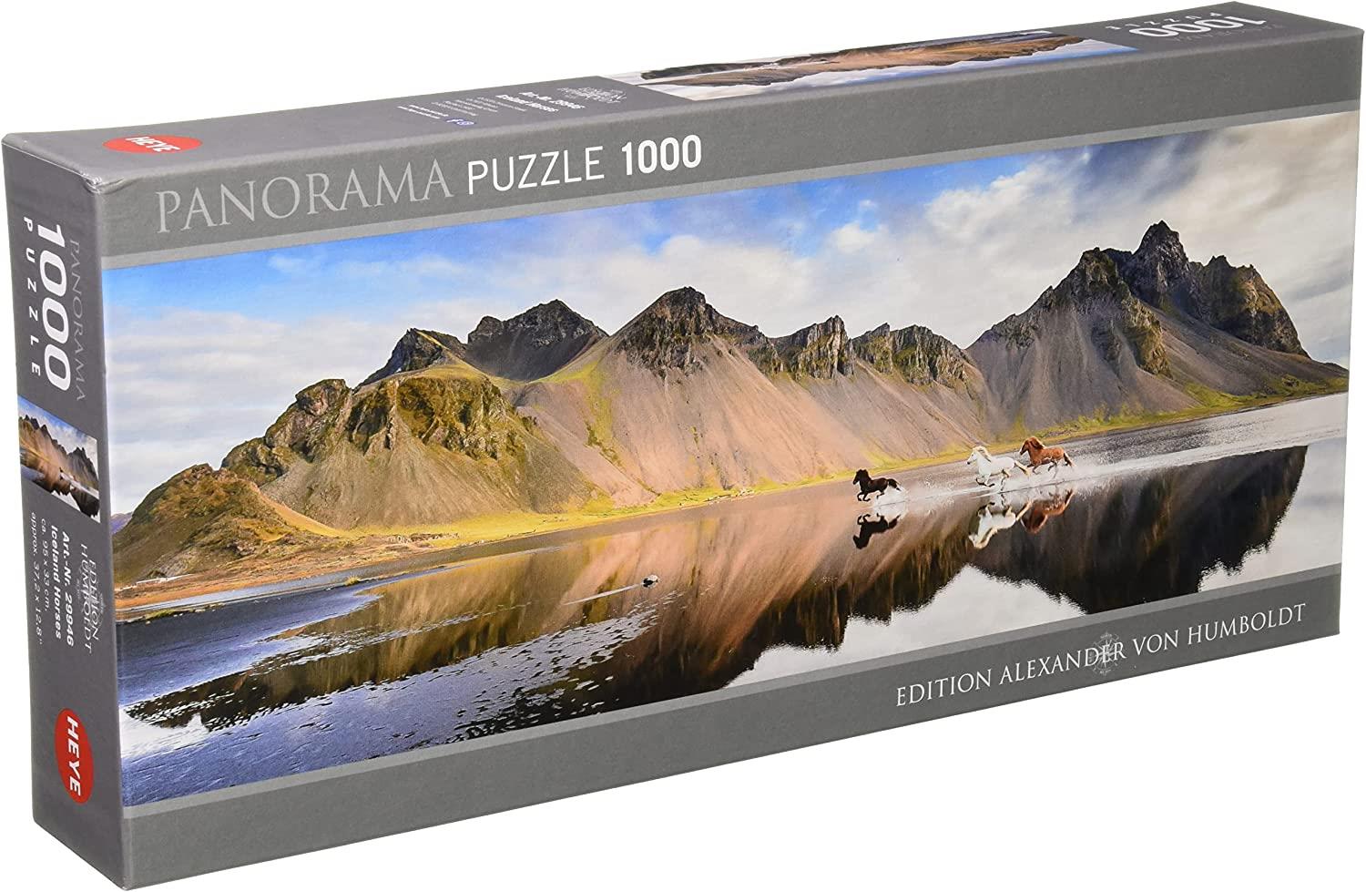 Heye Humboldt Iceland Horses Panorama Jigsaw Puzzle (1000 Pieces)