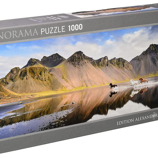 Heye Humboldt Iceland Horses Panorama Jigsaw Puzzle (1000 Pieces)