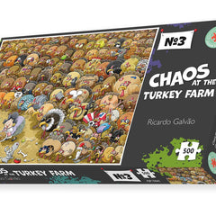 Chaos at Turkey Farm Jigsaw Puzzle - Chaos no.3 (1000 Pieces)