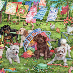 Falcon Deluxe Puppies in the Garden Jigsaw Puzzle (1000 Pieces)