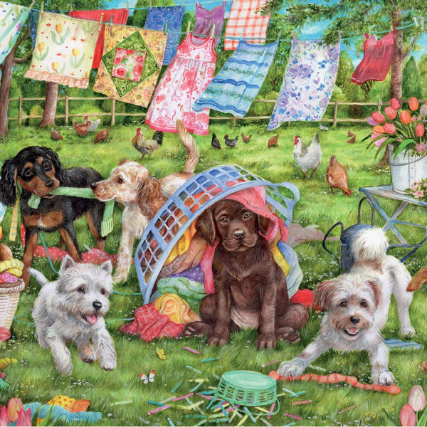 Falcon Deluxe Puppies in the Garden Jigsaw Puzzle (1000 Pieces)