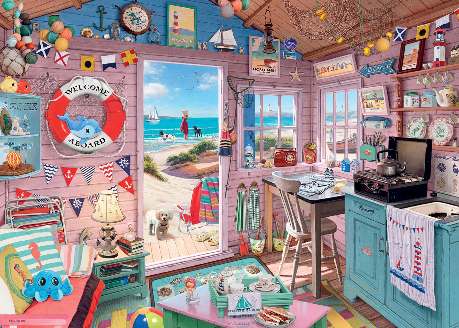 Ravensburger My Haven No 7, The Beach Hut Jigsaw Puzzle (1000 Pieces)