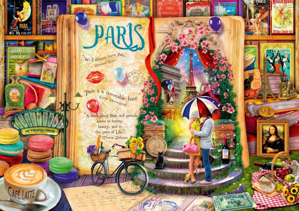 Bluebird Life is an Open Book Paris Jigsaw Puzzle (1000 Pieces)