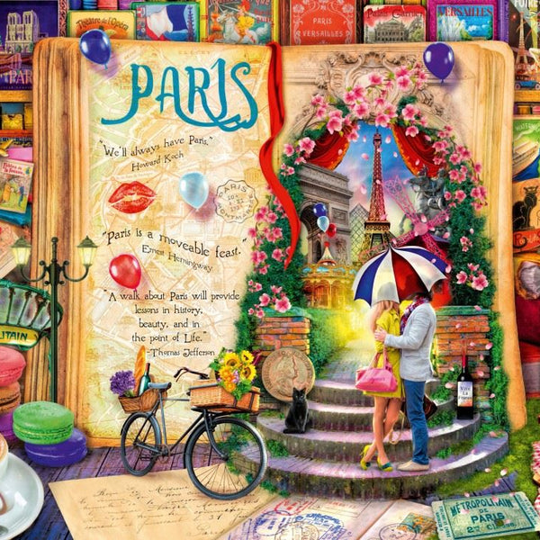 Bluebird Life is an Open Book Paris Jigsaw Puzzle (1000 Pieces)