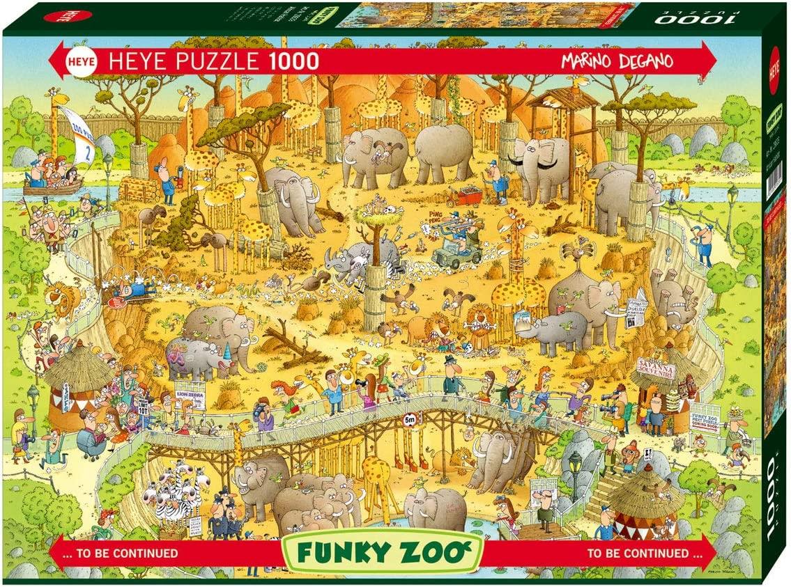 Heye Funky Zoo African Habitat, Degano Jigsaw Puzzle (1000 Pieces)