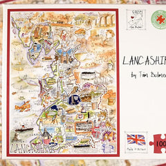Map of Proper Lancashire, Tim Bulmer Jigsaw Puzzle (1000 Pieces)