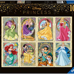 Puzzle 1000 pièces - Disney Princesses Art Nouveau