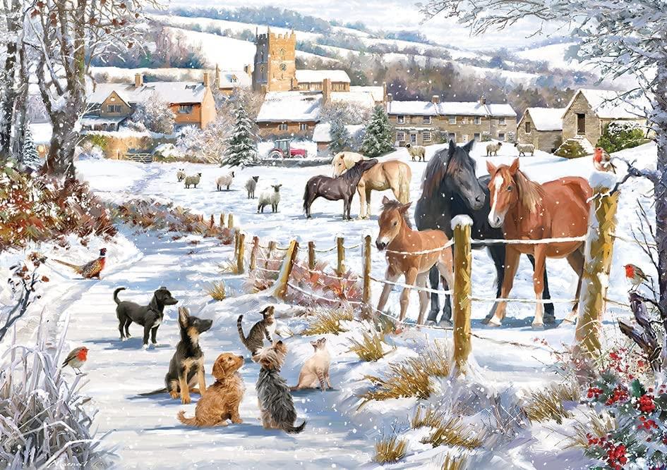 Otter House Winter Fields Jigsaw Puzzle (1000 Pieces)