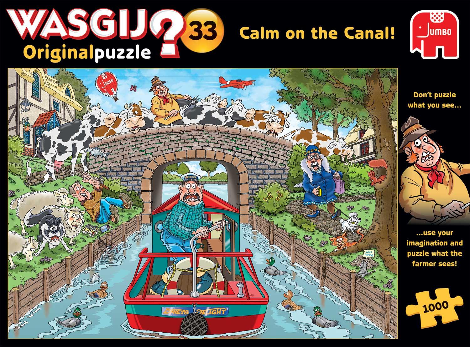 Wasgij Original 33 Calm on the Canal Jigsaw Puzzle (1000 Pieces)