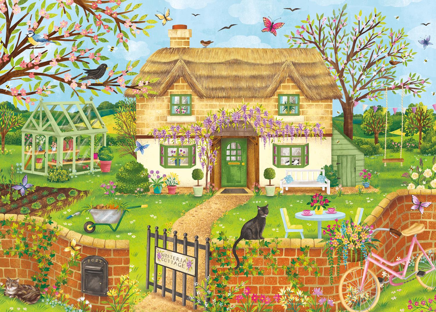 Otter House Wisteria Cottage Jigsaw Puzzle (1000 Pieces)
