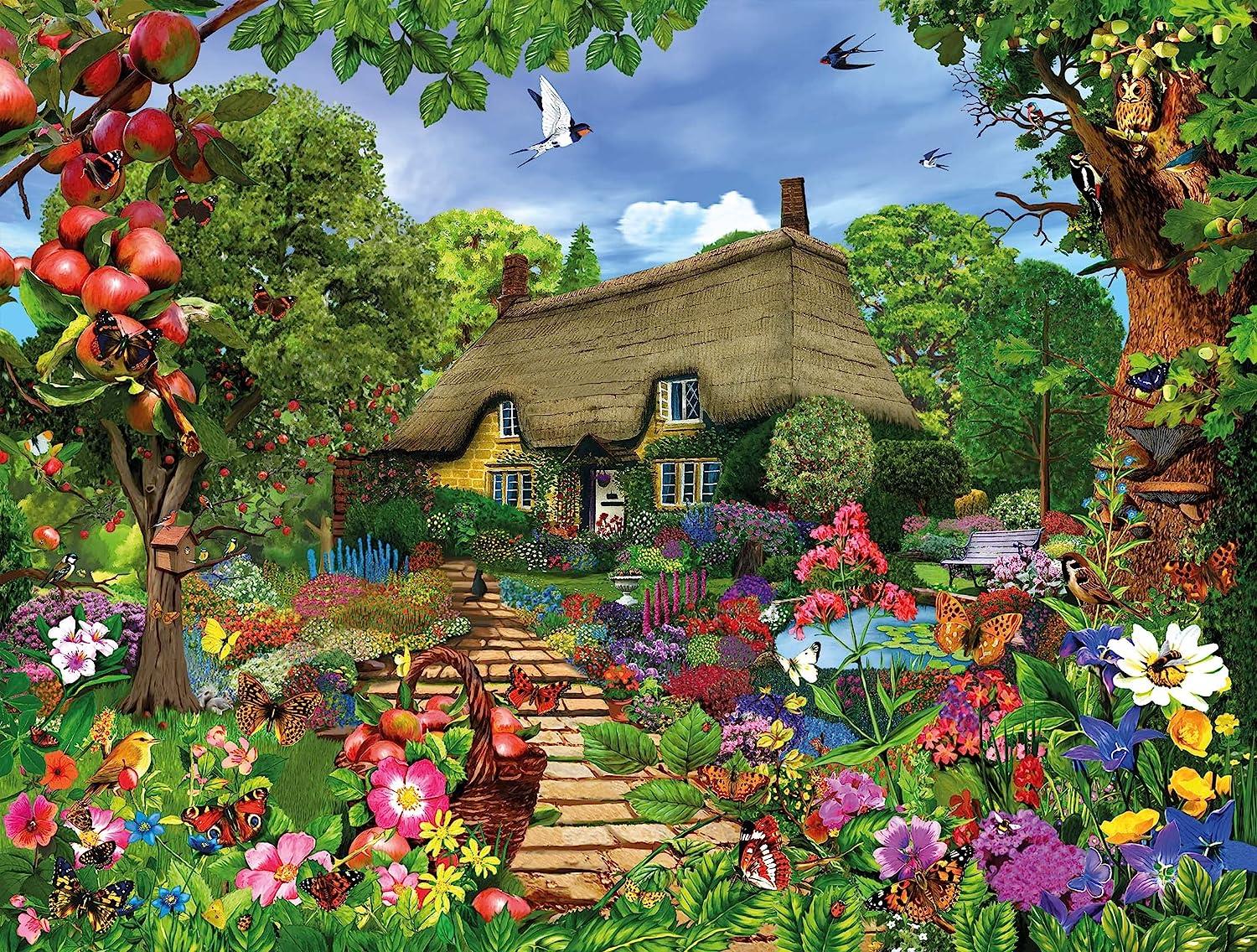 Thatched Cottage Garden Jigsaw Puzzle (500 Pieces)