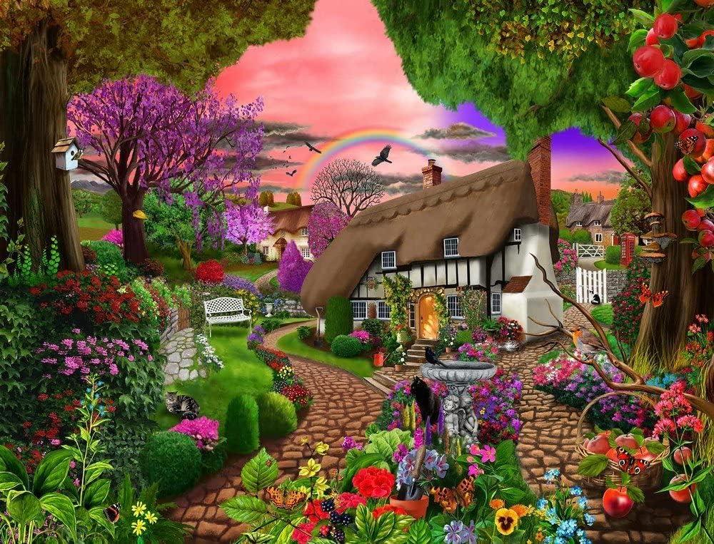 Cottage Garden Rainbow Jigsaw Puzzle (500 Pieces)