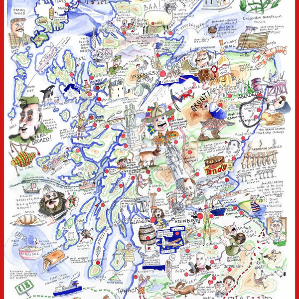 Map Of Scotland - Tim Bulmer Jigsaw Puzzle (1000 Pieces)
