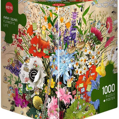 Heye Triangular Flower's Life, Degano Jigsaw Puzzle (1000 Pieces)