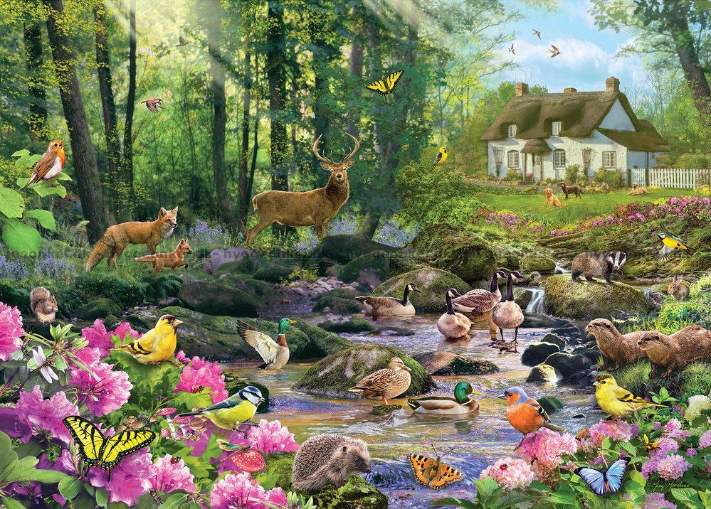 Gibsons Woodland Glade Jigsaw Puzzle (1000 Pieces)
