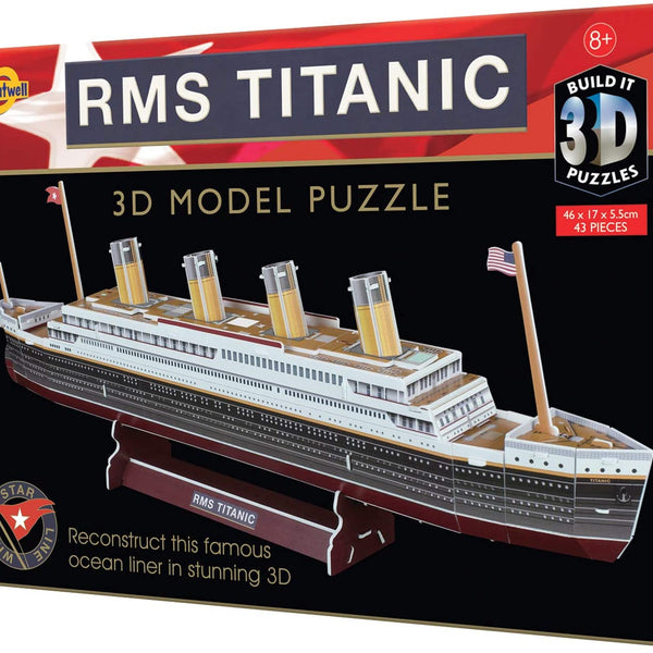Build Your Own 3D Puzzle Model Kit - RMS Titanic (43 Pieces)