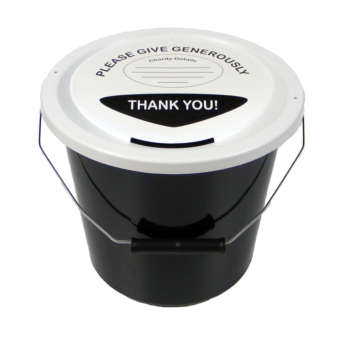 Collection Container Bucket Charity Collection Bucket with Lids, Labels and Ties – PDK