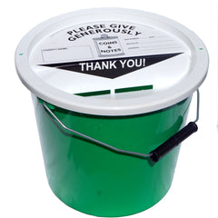 Charity Collection Bucket with Lid - 5.7 Litres