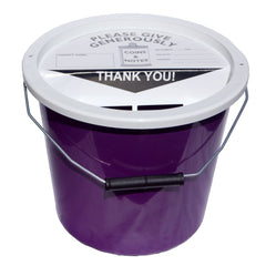 Charity Collection Bucket with Lid - 5.7 Litres