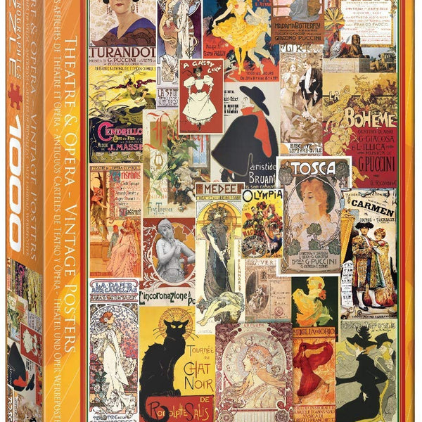 Eurographics Theatre and Opera Vintage Posters Jigsaw Puzzle (1000 Pieces)