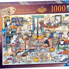 Ravensburger Crazy Cats Autumn Banquet Jigsaw Puzzle (1000 Pieces)