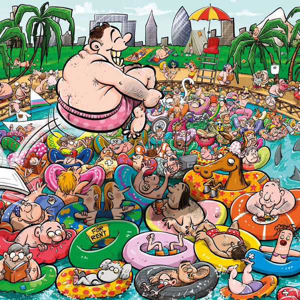 Chaos at the Swimming Pool Jigsaw Puzzle- Chaos no.19 (1000 Pieces)