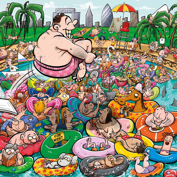 Chaos at the Swimming Pool Jigsaw Puzzle- Chaos no.19 (1000 Pieces)