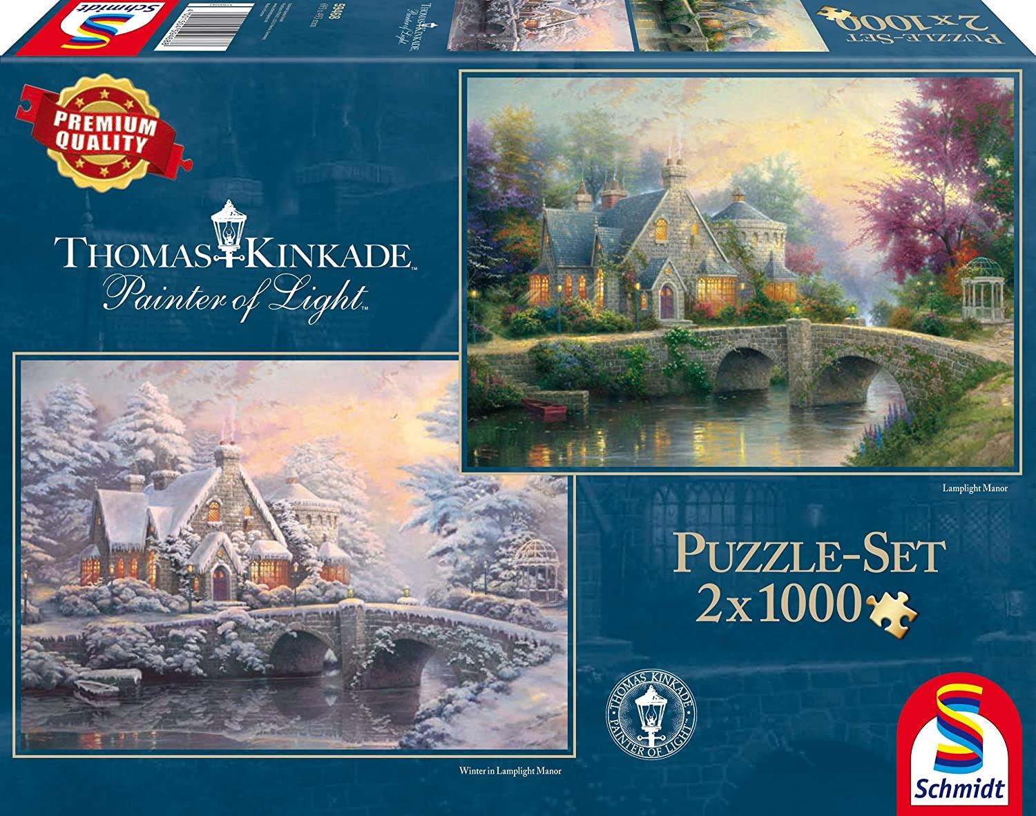 Schmidt Kinkade Lamplight Manor Jigsaw Puzzle (2 x 1000 Pieces)