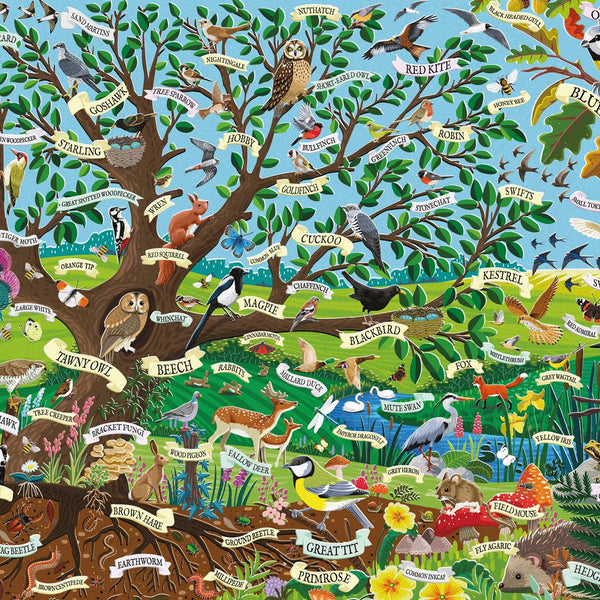 Otter House RSPB Wildlife Tree Jigsaw Puzzle (500 XL Extra Large Pieces)