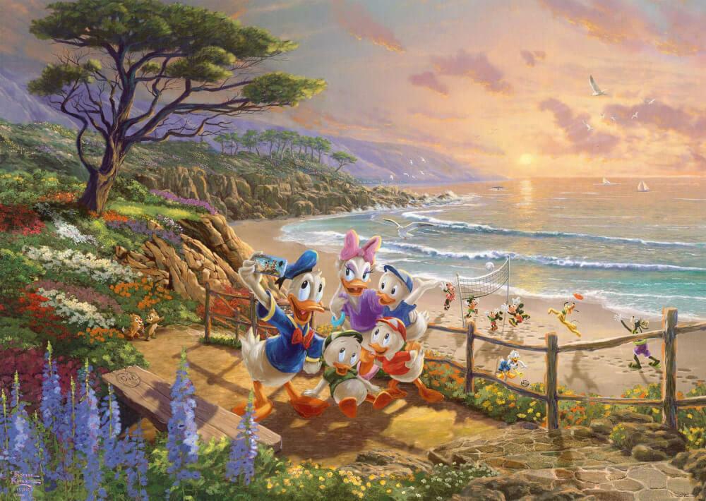 Schmidt Kinkade Disney Donald & Daisy A Duck Day Afternoon Jigsaw Puzzle (1000 pieces)