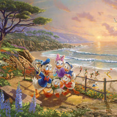 Schmidt Kinkade Disney Donald & Daisy A Duck Day Afternoon Jigsaw Puzzle (1000 pieces)