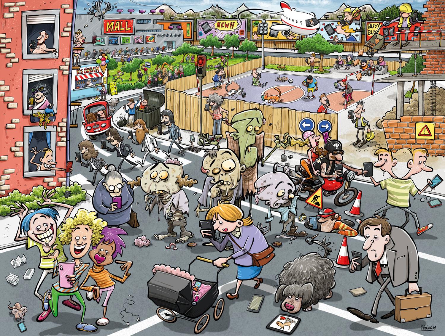 Chaos at Zombieland Jigsaw Puzzle - Chaos no. 22 (1000 Pieces)