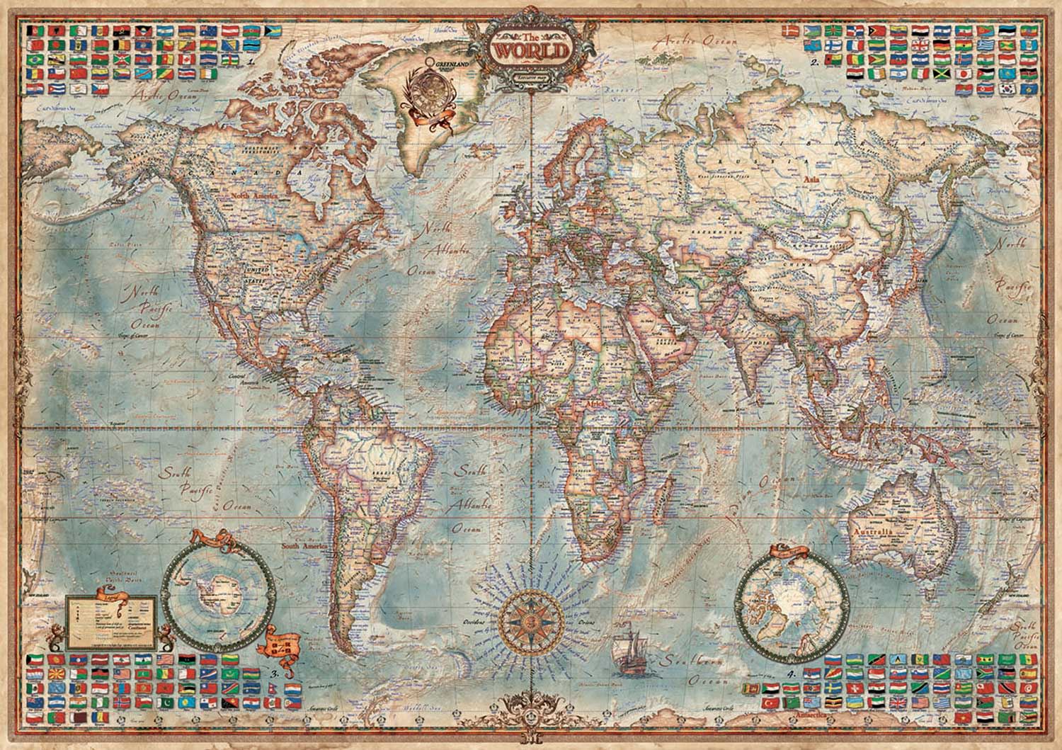 Educa Political Map Of The World Jigsaw Puzzle (1500 Pieces)
