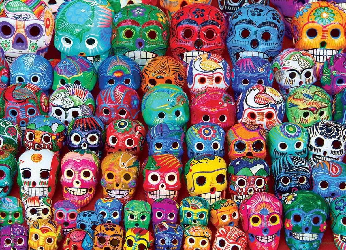 Eurographics Traditional Mexican Skulls Jigsaw Puzzle (1000 Pieces)
