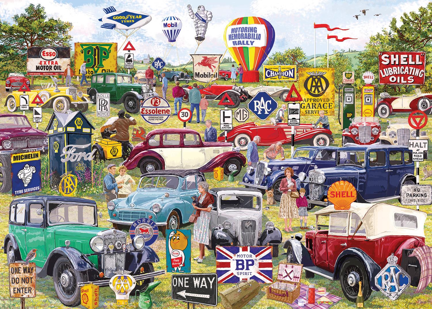 Gibsons Motoring Memorabilia Jigsaw Puzzle (1000 Pieces)