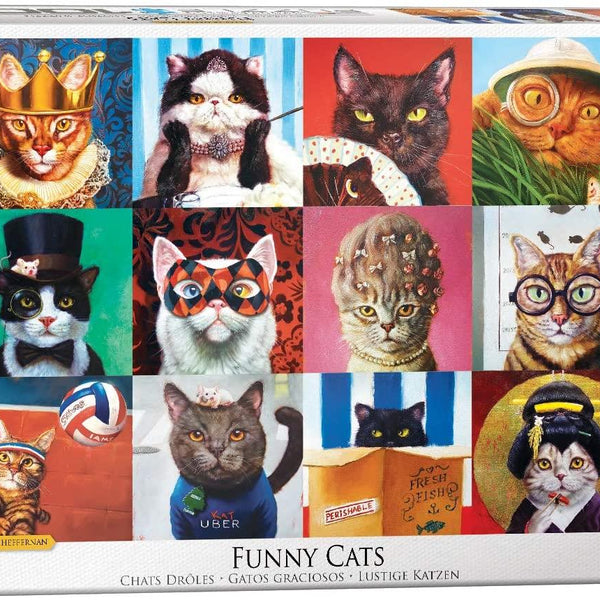 Eurographics Funny Cats, Lucia Heffernan Jigsaw Puzzle (1000 Pieces)