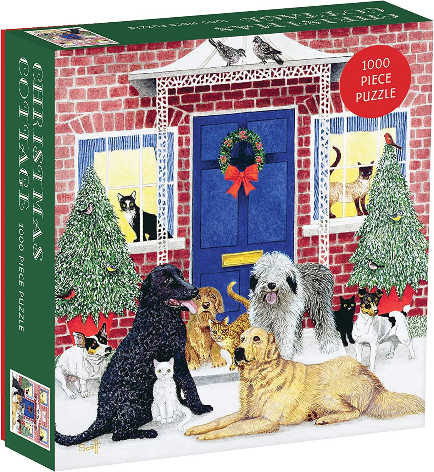 Galison Christmas Cottage Jigsaw Puzzle (1000 Pieces)