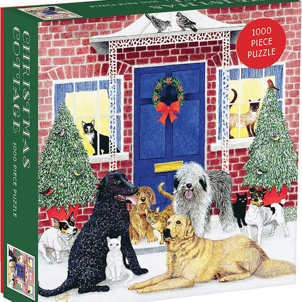 Galison Christmas Cottage Jigsaw Puzzle (1000 Pieces)